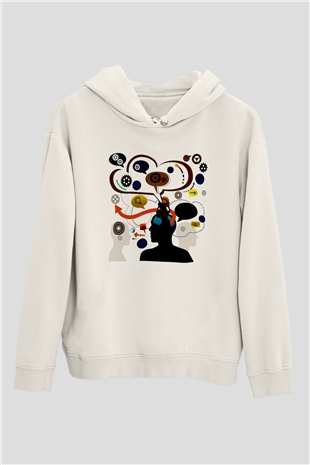 Öğretmen Beyaz Unisex Hoodie