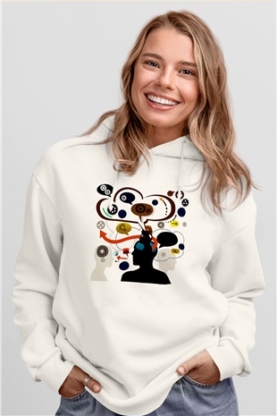 Öğretmen Beyaz Unisex Hoodie