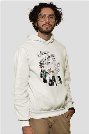 Öğretmen Beyaz Unisex Hoodie