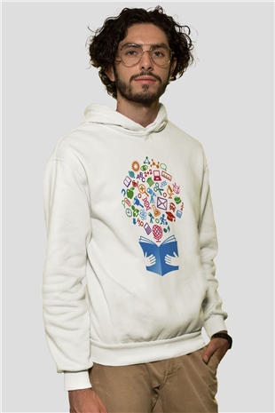 Öğretmen Beyaz Unisex Hoodie