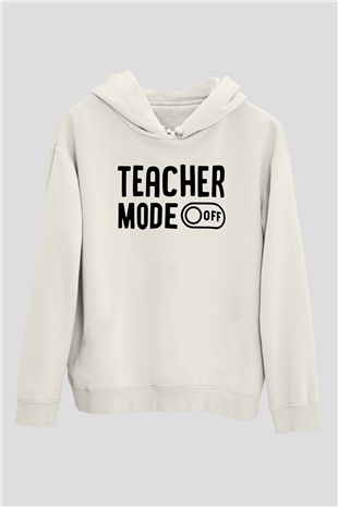 Öğretmen Beyaz Unisex Kapüşonlu Sweatshirt