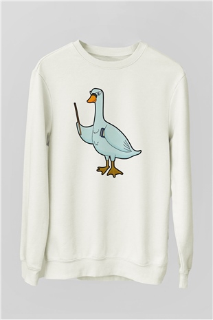 Öğretmen Beyaz Unisex Sweatshirt