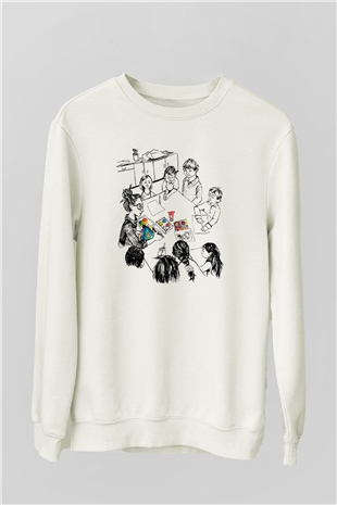 Öğretmen Beyaz Unisex Sweatshirt