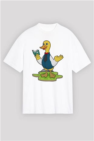 Öğretmen Beyaz Oversize Tişört Oversize T-shirt - TişörtFabrikası