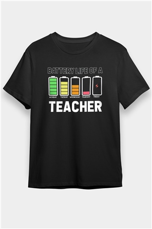 Öğretmen Siyah Unisex Tişört T-Shirt - TişörtFabrikası