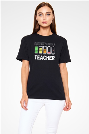 Öğretmen Siyah Unisex Tişört T-Shirt - TişörtFabrikası