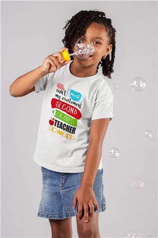 Öğretmenler Günü Baskılı Beyaz Unisex Beyaz Çocuk Tişört - Tshirt