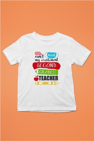 Öğretmenler Günü Baskılı Beyaz Unisex Beyaz Çocuk Tişört - Tshirt