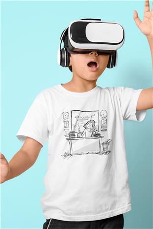 Öğretmenler Günü Baskılı Beyaz Unisex Beyaz Çocuk Tişört - Tshirt
