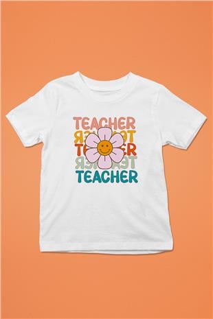 Öğretmenler Günü Baskılı Beyaz Unisex Beyaz Çocuk Tişört - Tshirt