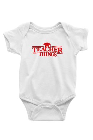 Öğretmenler Günü Baskılı Beyaz Unisex Bebek Body - Zıbın