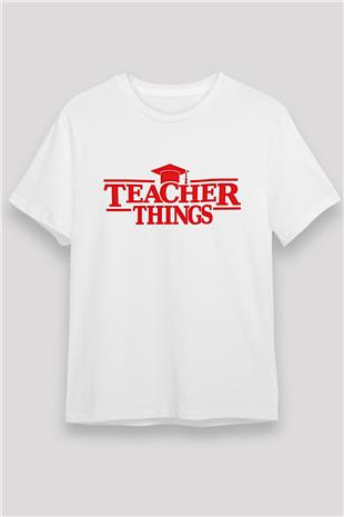 Öğretmenler Günü Baskılı Unisex Beyaz Tişört - Tshirt