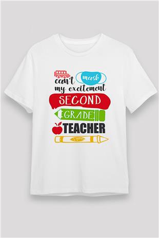 Öğretmenler Günü Baskılı Unisex Beyaz Tişört - Tshirt