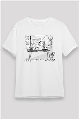 Öğretmenler Günü Baskılı Unisex Beyaz Tişört - Tshirt