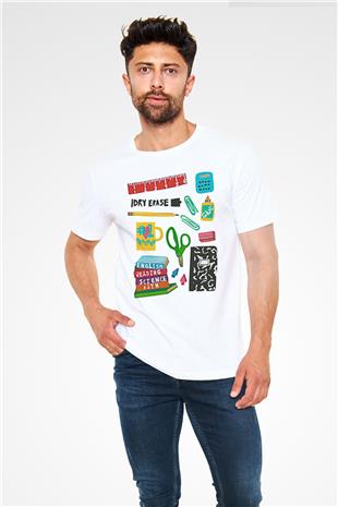 Öğretmenler Günü Baskılı Unisex Beyaz Tişört - Tshirt