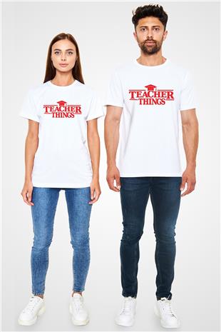 Öğretmenler Günü Baskılı Unisex Beyaz Tişört - Tshirt