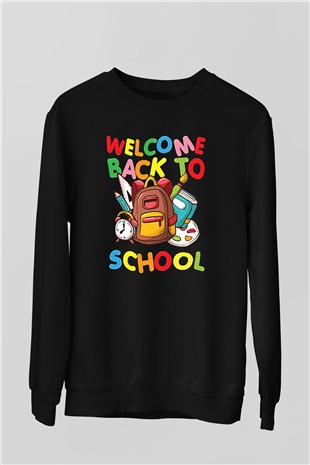 Öğretmenler Günü Baskılı Unisex Siyah Sweatshirt