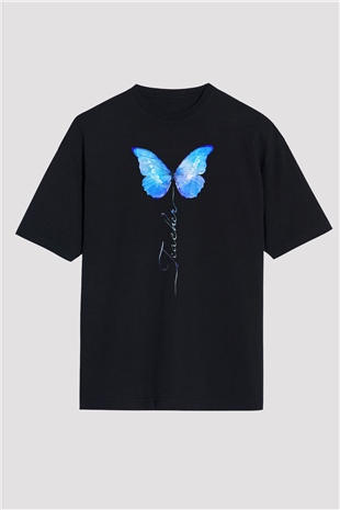 Öğretmenler Günü Baskılı Unisex Siyah Oversize Tişört - Tshirt
