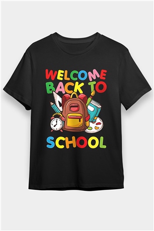 Öğretmenler Günü Baskılı Unisex Siyah Tişört - Tshirt