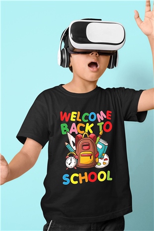 Öğretmenler Günü Baskılı Unisex Siyah Çocuk Tişört - Tshirt