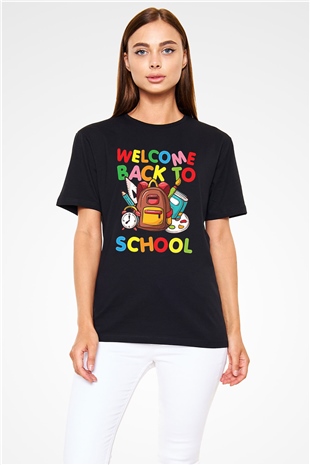 Öğretmenler Günü Baskılı Unisex Siyah Tişört - Tshirt