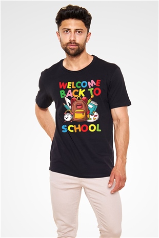 Öğretmenler Günü Baskılı Unisex Siyah Tişört - Tshirt