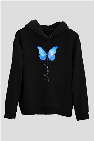 Öğretmenler Günü Baskılı Unisex Siyah Hoodie