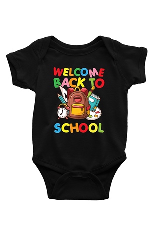 Öğretmenler Günü Baskılı Unisex Siyah Bebek Body - Zıbın