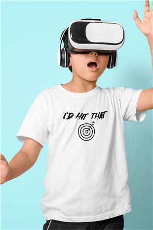 Okçuluk Baskılı Unisex Beyaz Çocuk Tişört - Tshirt