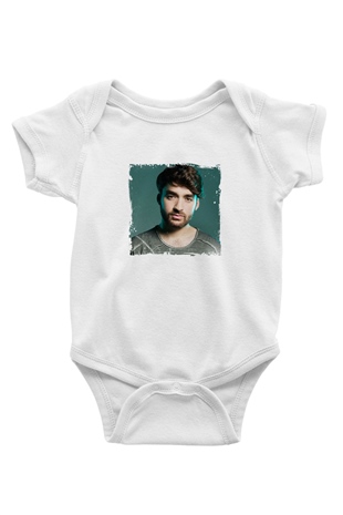Oliver Heldens Baskılı Beyaz Bebek Body - Zıbın