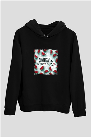 Oliver Heldens Baskılı Unisex Siyah Hoodie