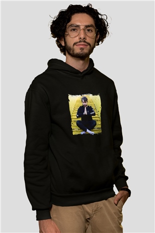 Oliver Heldens Baskılı Unisex Siyah Hoodie