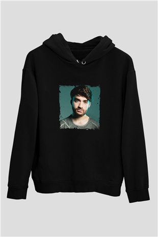 Oliver Heldens Baskılı Unisex Siyah Hoodie