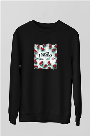 Oliver Heldens Baskılı Unisex Siyah Sweatshirt