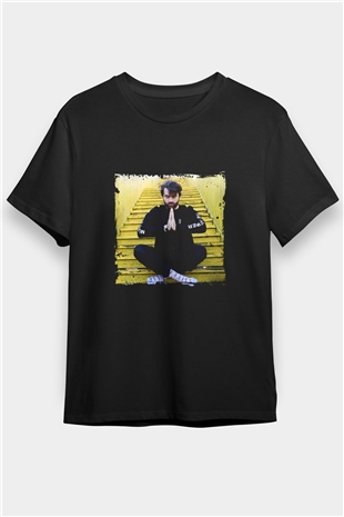 Oliver Heldens Baskılı Unisex Siyah Tişört