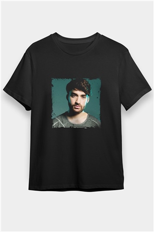 Oliver Heldens Baskılı Unisex Siyah Tişört