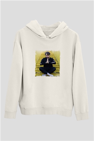 Oliver HeldensBaskılı Beyaz Hoodie
