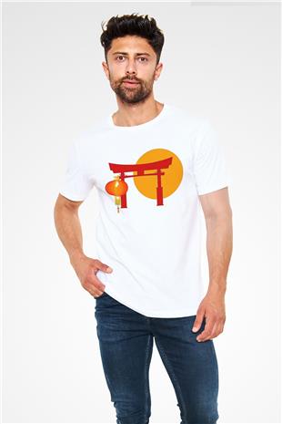 Om Baskılı Unisex Beyaz Tişört - Tshirt