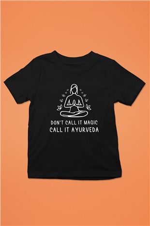 Om Baskılı Unisex Siyah Çocuk Tişört - Tshirt