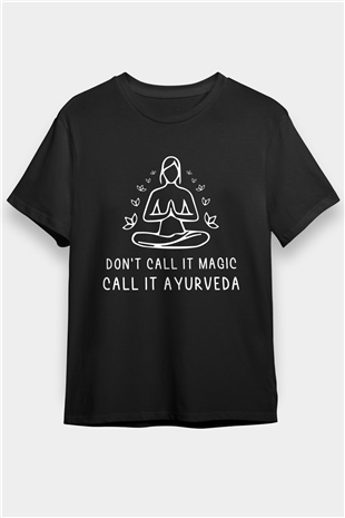Om Baskılı Unisex Siyah Tişört - Tshirt