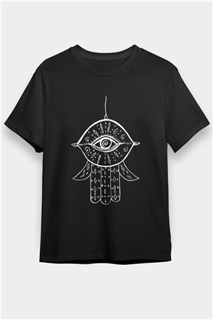 Om Baskılı Unisex Siyah Tişört - Tshirt