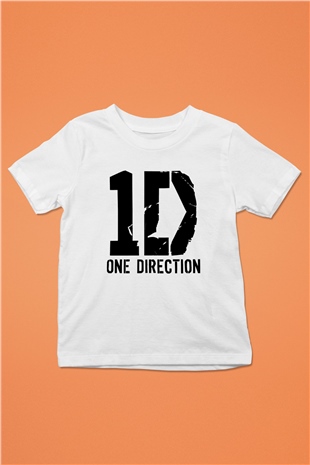 One Direction Baskılı Beyaz Unisex Çocuk Tişört