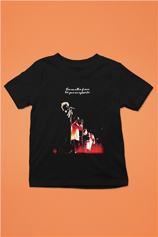 One Direction Baskılı Siyah Unisex Çocuk Tişört