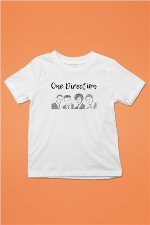 One Direction Beyaz Unisex Çocuk Tişört