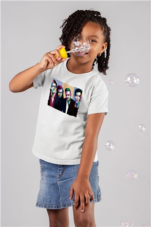 One Direction Beyaz Unisex Çocuk Tişört
