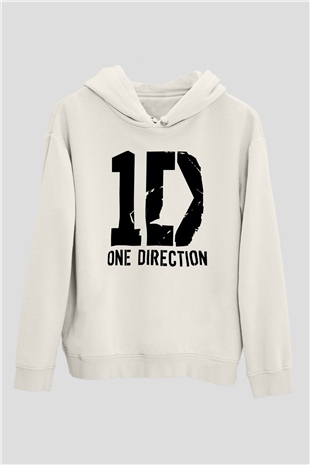 One Direction Beyaz Unisex Kapşonlu Sweatshirt