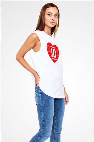 One Direction Beyaz Unisex Kolsuz Tişört