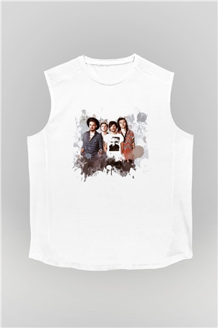 One Direction Beyaz Unisex Kolsuz Tişört