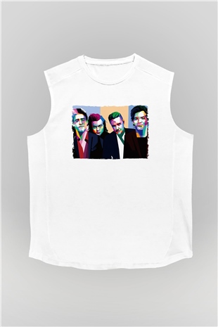 One Direction Beyaz Unisex Kolsuz Tişört