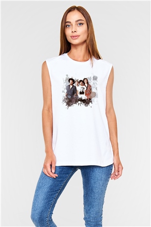 One Direction Beyaz Unisex Kolsuz Tişört